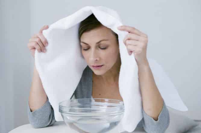 Steam inhalation Home remedies for nasal congestion